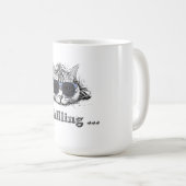 可愛おもしろいいサングラスで肌寒い猫 コーヒーマグカップ (正面右)