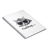 可愛おもしろいいサングラスで肌寒い猫 ノートブック (右側)