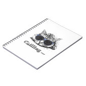 可愛おもしろいいサングラスで肌寒い猫 ノートブック (左側)