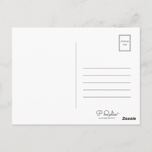 可愛おもしろいいサンタガール猫テキストを追加 ポストカード (裏面)