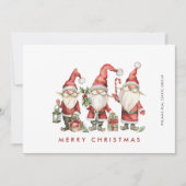 可愛おもしろいいサンタ格言のクリスマス企業の シーズンカード (正面)