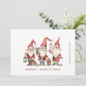 可愛おもしろいいサンタ格言のクリスマス企業の シーズンカード (スタンド正面)