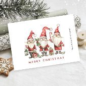 可愛おもしろいいサンタ格言のクリスマス企業の シーズンカード