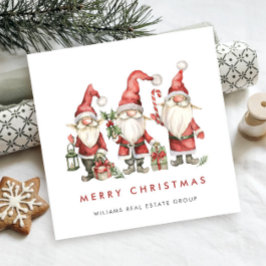 可愛おもしろいいサンタ格言のクリスマス企業の シーズンカード