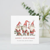 可愛おもしろいいサンタ格言のクリスマス企業の シーズンカード (スタンド正面)