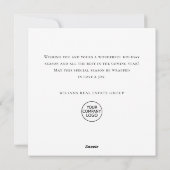 可愛おもしろいいサンタ格言のクリスマス企業の シーズンカード (裏面)