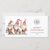 可愛おもしろいいサンタ格言のクリスマス企業の シーズンカード (正面)