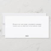 可愛おもしろいいサンタ格言のクリスマス企業の シーズンカード (裏面)