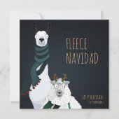 可愛おもしろいいシック予測できな"フリースNavidad"プン シーズンカード (正面)