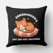 可愛おもしろいいシャロディンガー猫(邪魔をしない) クッション (裏面)