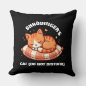 可愛おもしろいいシャロディンガー猫(邪魔をしない) クッション (正面)