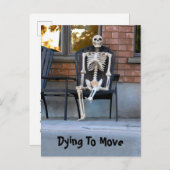 可愛おもしろいいスケルトン新しいアドレス移動 ポストカード (正面/裏面)