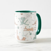 可愛おもしろいいスタイルの猫 マグカップ (正面右)