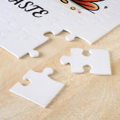 可愛おもしろいいスピリチュアルキャットめい想のカスタマイズ ジグソーパズル (側面)