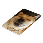 可愛おもしろいいスマイル愛の秋田和風 マグネット (左側)