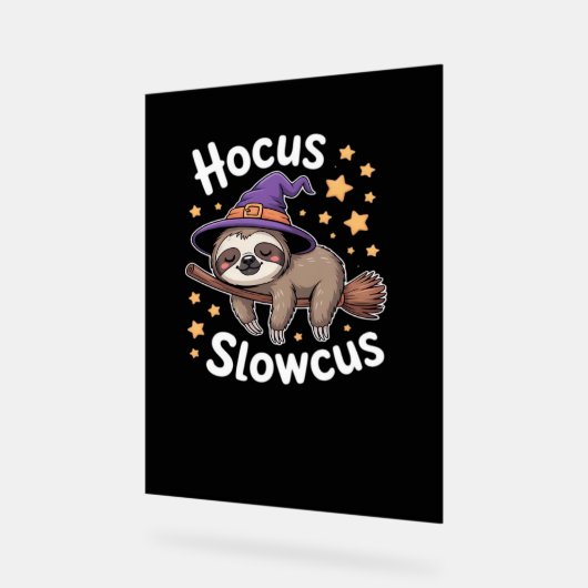 可愛おもしろいいスロスハロウィーン必須Tシャツ アクリルサイン (傾斜)