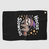 可愛おもしろいいスロスハロウィーン必須Tシャツ ゴルフタオル (横)