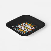 可愛おもしろいいスーパーヒーロすごいナース ペーパープレート (傾斜あり)