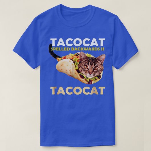 可愛おもしろいいタコカット猫の背中のスペリング(2) Tシャツ (デザイン正面)