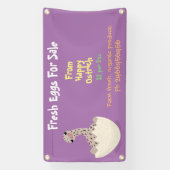 可愛おもしろいいダチョウの販売看板 横断幕 (縦)