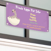 可愛おもしろいいダチョウの販売看板 横断幕 (ビルの外側)