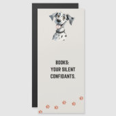 可愛おもしろいいダルマチア犬ブックマーク引用文 (正面/裏面)