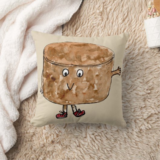 可愛おもしろいいチョコレートケーキウェーブ予測できな漫画芸術 クッション (ブランケット)