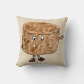 可愛おもしろいいチョコレートケーキウェーブ予測できな漫画芸術 クッション (正面)