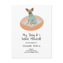 可愛おもしろいいチワハ犬のイラストレーション移動