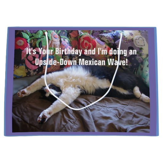 可愛おもしろいいツキセド猫メキシカン猫抱き枕 ラージペーパーバッグ (正面)