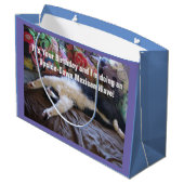 可愛おもしろいいツキセド猫メキシカン猫抱き枕 ラージペーパーバッグ (裏面アングル)