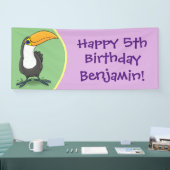 可愛おもしろいいトゥーカン 横断幕 (トレードショー)