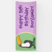 可愛おもしろいいトゥーカン 横断幕 (縦)