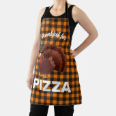 可愛おもしろいいトルコ：ピザに感謝 エプロン (インサイチュ)