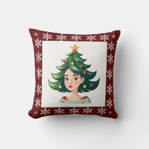 可愛おもしろいいトレンディースタイリッシュエレガントクリスマスツリー クッション