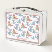 可愛おもしろいいドラゴンパーソナライズされたズ メタルランチボックス (正面)