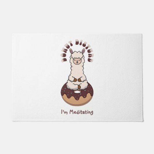 可愛おもしろいいドーナツパーソナライズされた ドアマット (正面)