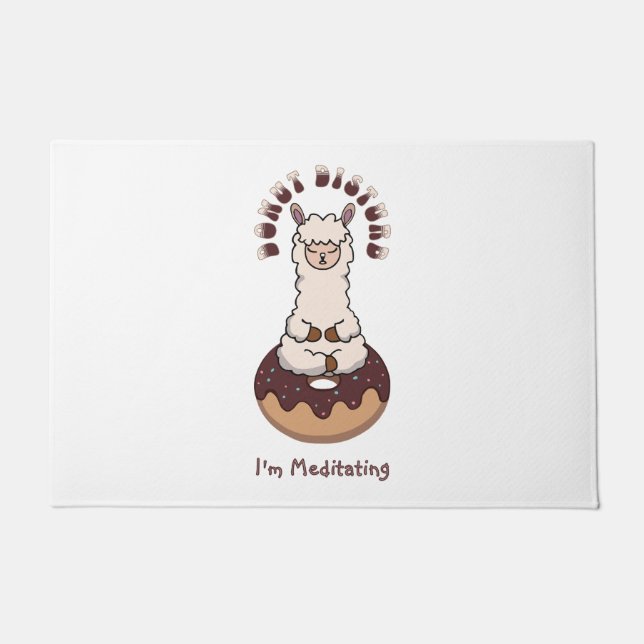 可愛おもしろいいドーナツパーソナライズされた ドアマット (正面)