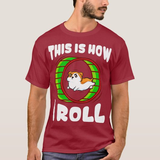 可愛おもしろいいハスター転がよ Tシャツ (正面)