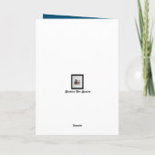 可愛おもしろいいバスセットハウンド付き誕生日カード カード (裏面)