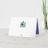 可愛おもしろいいバセットハウンド付き「元気に」カード カード (裏面)