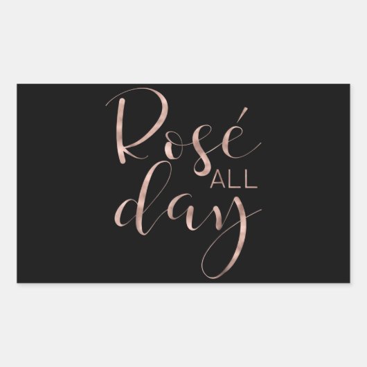 可愛おもしろいいバラ終日ワインラバーギフト 長方形シール (正面)