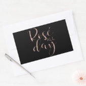 可愛おもしろいいバラ終日ワインラバーギフト 長方形シール (封筒)