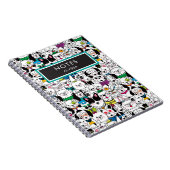 可愛おもしろいいパーソナライズされた犬種カラフル ノートブック (右側)