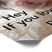 可愛おもしろいいピットブルの子犬引用文 ポスター (角)