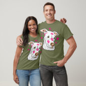 可愛おもしろいいピットブル救助犬 Tシャツ (ユニセックス)