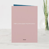 可愛おもしろいいピンクのフクロウハッピーバースデー カード (裏面)