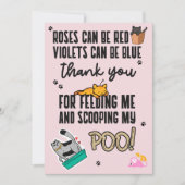 可愛おもしろいいピンクの母の日の猫 カード (正面)