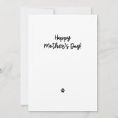 可愛おもしろいいピンクの母の日の猫 カード (裏面)