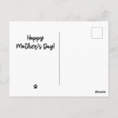 可愛おもしろいいピンクの母の日の猫 ポストカード (裏面)